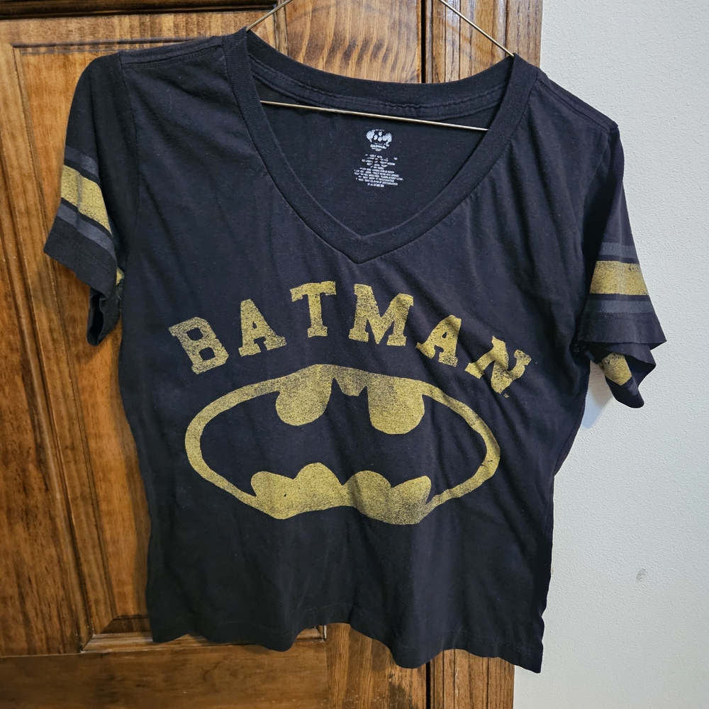 Batman Black and Gold Logo Kids Tee
